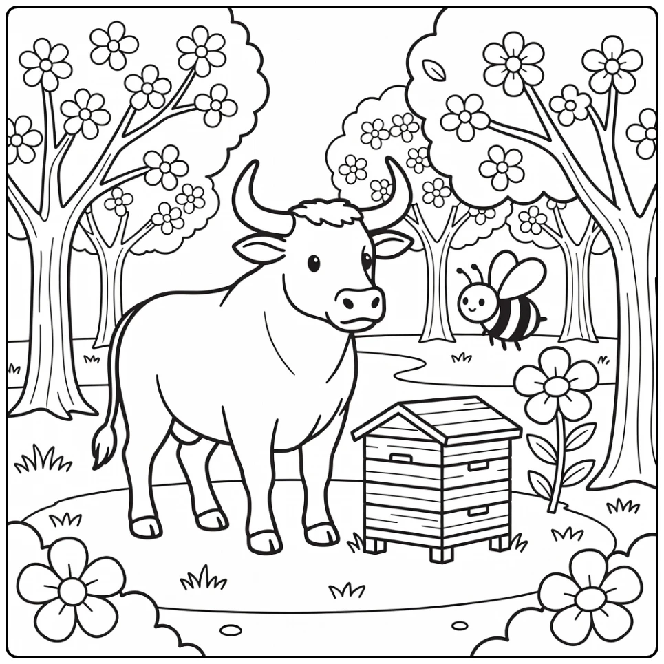 30+ Bull Coloring Pages: Download & Print for Free