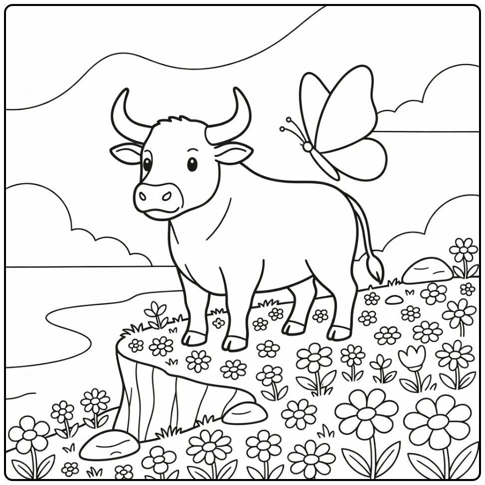 30+ Bull Coloring Pages: Download & Print for Free