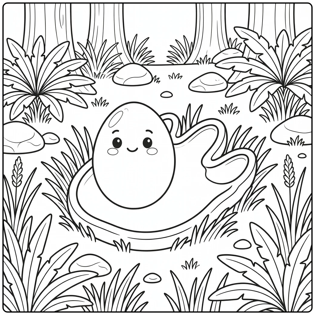 Dinosaur egg coloring page of sauropod egg in footprint