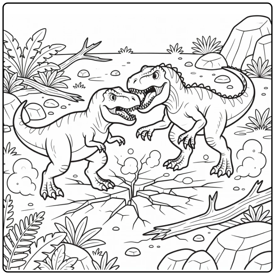 t rex vs indominus rex coloring page dinosaur jaw lock duel